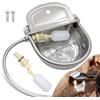 Essilnn Distributore automatico di acqua per cani Dispenser per ciotola d'acqua di grandi dimensioni in acciaio inossidabile Alimentatore per abbeveratoio automatico per pollame e bestiame