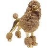 Kare Statuetta decorativa di design Mrs Poodle, oro, cane, poliresina, realizzata a mano, pezzo unico, 34 x 32 x 16 cm (altezza x larghezza x profondità)