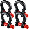 VEVOR Confezione da 4 grilli ad anello a D da 5/8" con perno a vite da 3/4" Resistenza alla rottura 28660 libbre