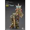 Joy Toy Warhammer 40.000 - Action figure Death Guard Plague Marine Icon Bearer con fucile bolt e coltello della peste - 12 cm