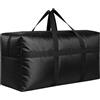 DoYiKe Borsone da viaggio extra large con cerniere e manici, borsa resistente di grande capacità per viaggi, Nero, Large - 35 X 11 X 18