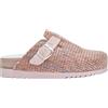SCHOLL H.F. SHOES ITA. SPA POPPY KNITTED TEXTILE CIABATTA WOMAN PINK/MULTI 39