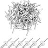 HweeWanX Rivetti ciechi 4,8 x 10 mm, in lega di alluminio con testa grande, set di rivetti ciechi, 60 pezzi, adatto per il collegamento di materiali leggeri