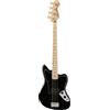 Fender Squier Affinity Series Jaguar Bass con pickup Humbucker, tastiera in acero, nero, Include lezioni virtuali gratuite su Fender Play