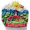 Designo Calamita da frigorifero 3D - Svizzera - Alpi di Zurigo, souvenir da viaggio, idea regalo