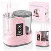 OctHope Macchina elettrica 3 in 1 per la pulizia dei pennelli da trucco, con porta asciugacapelli, portatile, automatico, USB, strumento per la pulizia di pennelli da trucco di tutte le dimensioni, set di