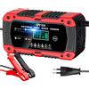 RYQLVOT Caricabatterie Auto 10A 12V Mantenitore Batteria Moto Intelligente