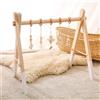 Promise Babe Arco da palestra in legno per bambini con 5 giocattoli sensoriali
