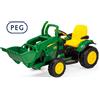 John Deere Peg Perego Trattore john deere ground loader 12V con ruspa IGOR0068 -nuovo-IT