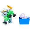 Paw Patrol 6065254, Big Truck Pups, Rocky Action Figur mit Rettungsdrohne zum Anheften, Kabine als Hauptquartier und tierischem Freund, Kinderspielzeug
