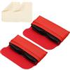 QUARKZMAN 2 Pezzi Custodia Occhiali Morbida In Pelle, 17x8x2.5 CM Portatile Custodia Con 2 Panni Per Pulizia Per Donne Uomini Occhiali Da Sole Occhiali Da Vista, Rosso