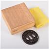 Antico drago Tsuba in ferro inciso accessori dorati scatola del tempo C 9213 ...