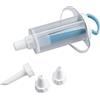 Zenker Fackelmann Siringa Decora Dolci Doppia con 4 Bocchette, Plastica, Multicolore, 12 x 9 x 5 cm