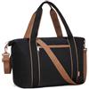 Kono Borsone da viaggio con tasca bagnata sotto il sedile, borsa da cabina resistente all'acqua, bagaglio a mano, borsa per il fine settimana da donna, nero/marrone., alla moda