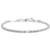 MARLU' Marlù BRACCIALE TENNIS 2MM ZIRCONI BIANCHI E ZIRCONE BAGUETTE CENTRALE ACCIAIO 2BR0105-W (Acciaio)
