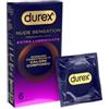 RECKITT BENCKISER H.(IT.) SPA Durex nude sensation regular extra lubrificato 6 pezzi