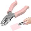 Watlikeup Perforatrice a foro singolo da 3 mm, per artigianato, in metallo, con impugnatura morbida, colore rosa, piccole pinze a foro singolo, per fai da te, biglietti, etichette, casa, scuola e ufficio (rosa)