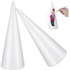 Happyyami 2pcs 30cm bianco polistirolo artigianale schiuma cono polistirolo polistirolo polistirolo cono cono di Natale a forma di cono di schiuma schiuma albero coni