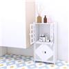 LANTUS Armadietto portaoggetti per WC, armadietto da bagno stretto, laterale, 30 x 22 x 75 cm, bianco