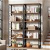 Tribesigns Etagere Libreria industriale a 5 ripiani, alta 178 cm, con ripiani aperti, scaffale vintage da pavimento per libri, per casa, ufficio, camera da letto, studio (2)