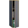 VCM Holz Büroschrank Ordner Aktenschrank Büromöbel Schrank Salia 3-fach Breite 30 cm Drehtür Anthrazit