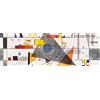 1art1 Wassily Kandinsky Poster Stampa Artistica su Tela Orizzontale, 1924 Quadro da Parete sulla Barella | Murale XXL | Immagine 120x40 cm
