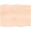 Homgoday Piano del tavolo, 80 x 60 x 4 cm, in legno massello di quercia non trattato, con bordo vivo, ricambio per cucina, caffè, tavolo da pranzo, scrivania, piano di lavoro