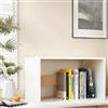 AUSHOPLAH Moderna libreria da scrivania in legno, 40 x 31,5 x 17 cm, design compatto per libri E210 (bianco)