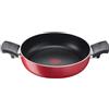 Lagostina Cucina Mediterranea Tegame Ø 26 cm per Induzione, Alluminio Antiaderente, con Indicatore Cottura Thermo-Signal, Rosso