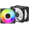 ARCTIC P12 Pro A-RGB LN - Pacco da 3 - Ventola Premium a basso rumore, ventola PWM da 120 mm con splitter cavo a Y, 450-2000 rpm, 0 rpm <5% PWM, 5V Digital RGB, cuscinetto fluidodinamico, 4 pin - Nero