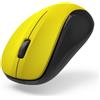 Hama Mouse senza fili (3 tasti, 2,4 GHz, 1200 dpi, mouse ottico wireless, mouse per computer portatile/PC/notebook, silenzioso, batteria per destrorsi, per mancini, ricevitore USB, colore: giallo