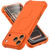 ORETECH Magnetica Cover per iPhone 17 Pro Max 6,9", [Compatibile con MagSafe] [Protezione Fotocamera Integrata] Custodia Ultra Sottile Silicone Anti-Graffio TPU Antiurto-Arancia