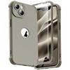 ORETECH Compatibile con Cover iPhone 14 Plus,Custodia iPhone 14 Plus con 2 x Pellicola Protettiva Vetro Temperato Ultra Sottile Antiurto Hard PC Silicone Anti Graffio Cover - Pietra