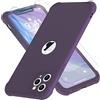 ORETECH Cover Compatibile con iPhone 11 Pro, Custodia per iPhone 11 Pro con[2 x Pellicola Protettiva Vetro Temperato] Antiurto Sottile Hard PC TPU Silicone Anti Graffio per iPhone 11 Pro - Viola Scuro
