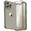 ORETECH Compatibile con Cover iPhone 14 Pro,Custodia iPhone 14 Pro con 2 in 1 Ultra Sottile Antiurto Hard PC Silicone Anti Graffio Cover per iphone 14 Pro - Pietra