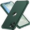 ORETECH Cover iPhone 11 Pro, Custodia per iPhone 11 Pro con[2 x Pellicola Protettiva Vetro Temperato] Antiurto Ultra Sottile Hard PC TPU Silicone Anti Graffio per iPhone 11 Pro - Verde Alpino