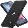ORETECH Compatibile con Cover iPhone 11, Custodia Silicone per iPhone 11, [ 2 x Pellicola Protettiva Vetro Temperato] [Protezione speciale per l'obiettivo della fotocamera]Antiurto Anti Graffio - Nero