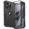 ORETECH Cover per iPhone16 Pro Max,Custodia iPhone 16 Pro Max con [2 x Pellicole Vetro Temperato][Protezione Completa Della Fotocamera] Custodia Ultra Sottile Silicone Anti-Graffio TPU Antiurto-Nero