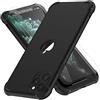 ORETECH Compatibile con Cover iPhone 11 PRO, Custodia per iPhone 11 PRO,con [2 x Pellicola Protettiva Vetro Temperato] Antiurto Ultra Sottile Hard PC TPU Silicone Anti Graffio per iPhone 11 PRO-Nero
