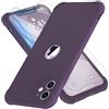 ORETECH Cover iPhone 11, Custodia per iPhone 11 con [2 x Pellicola Protettiva Vetro Temperato] 2 in 1 Antiurto Ultra Sottile Hard PC TPU Silicone Anti Graffio per iPhone 11 - Viola Scuro