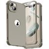 ORETECH per Cover iPhone 13 Mini, Custodia iPhone 13 Mini [ 2 x Pellicola Protettiva Vetro Temperato] 2 in 1 Ultra Sottile Antiurto Hard PC Silicone Anti Graffio Cover per iphone 13 mini - Pietra