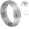 ZDLSDL Filo e alluminio Ø3mm x10m - Alluminio per Tricotin, Argento, Modellabile, ideale per Creazione di Gioielli (3.0mm 10M-Argento)