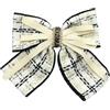 Guiguishiny Fermagli per capelli con fiocco grande da donna, Fermaglio per capelli con fiocco con strass vintage,in tweed,Fermagli per capelli Accessori per Donne e Ragazze (Bianco)