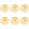 ShiningUU - Set di 6 mini ciambelle per chignon da 5,1 cm, colore: beige, per capelli corti e sottili, fasce per capelli per chignon e acconciature facili