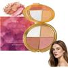 CHARMNAIL Palette 4-in-1 per Viso e Occhi, Ombretto, Illuminante, Fard e Contouring, Trucco Multifunzione con Pigmenti Intensi, Texture Vellutata, Palette Compatta da Viaggio