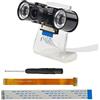 NATEFEMIN Regolabile 130 Gradi Grandangolare 5 Megapixel Fish Eye Lens Luce A Infrarossi Night Vison Camera Kit per Raspberry Pi 4B/3B+/Zero/WH Accessorio