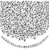 TOAOB THE ONE AND ONLY BABY TOAOB 1000 pezzi Perline Lettere per Braccialetti Grandi Foro 6mm Acrilico Cubo Bianche con Nero Alfabeto Perle Beads per Collane Bigiotteria Gioielli Fai da Te Phone Catene Portachiavi