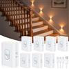 WILLED Lampada per Scale LED, Luce Notturna Ricaricabile con Sensore di Movimento, 8 Pezzi, 3 Modalità (Auto/Accensione/Spegnimento), Luce Adesiva per Corridoi, Armadi e Cucina