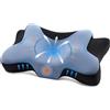 DONAMA Cuscino Cervicale per Dormire, Cuscino Ergonomico Cervicale,Blu Nero