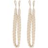 Limeow Cordino fermatende Coppia di fermatenda in Corda Fermatenda in cotone naturale Cordoni ferma tende in cotone Beige 2 pezzi per Interni Tendina per finestre Corda Tenere Legate Le Tende